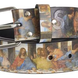 Supreme Last Supper Leather Belt Multicolor