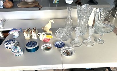 🔥❤️ VINTAGE LOT !!! CRYSTAL VASES and more ! 🔥❤️