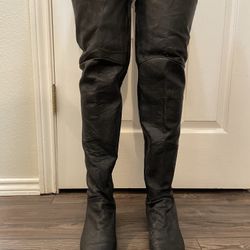 Vintage 1990s Thigh High Leather Boots 