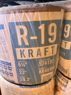 6 Rolls: R19 Kraft Faced 23 in. x 39.2 ft. Fiberglass Insulation Rolls