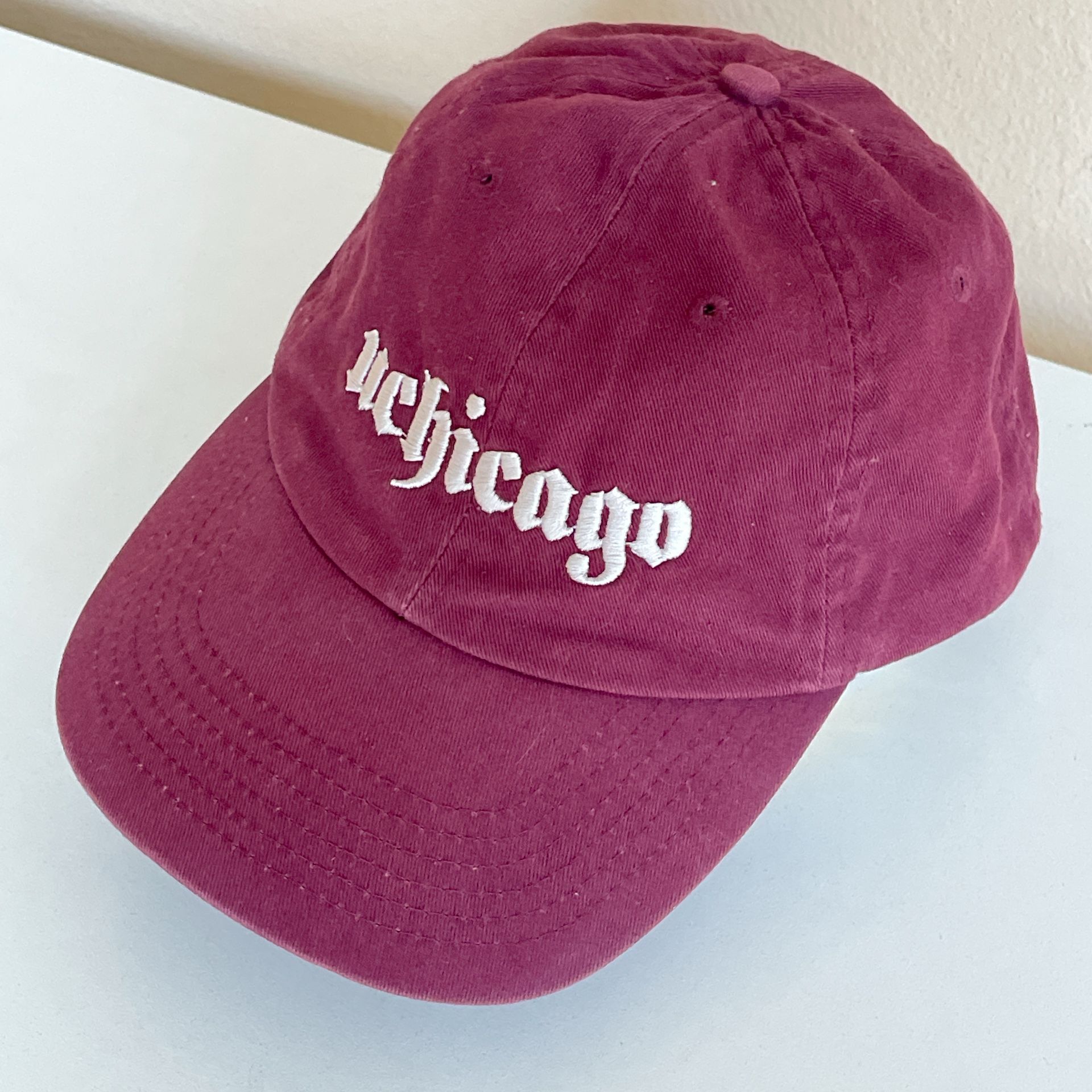 University of Chicago Hat Baseball Cap Maroon Red UChicago College Adjustable
