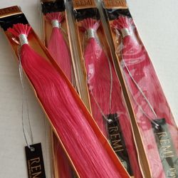 New 18" Light Pink Remy Itips Human Hair Extensions get length and fullness