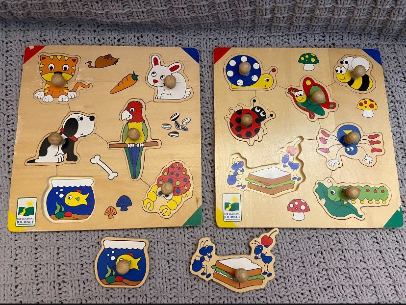 2 Wooden Kids Puzzles