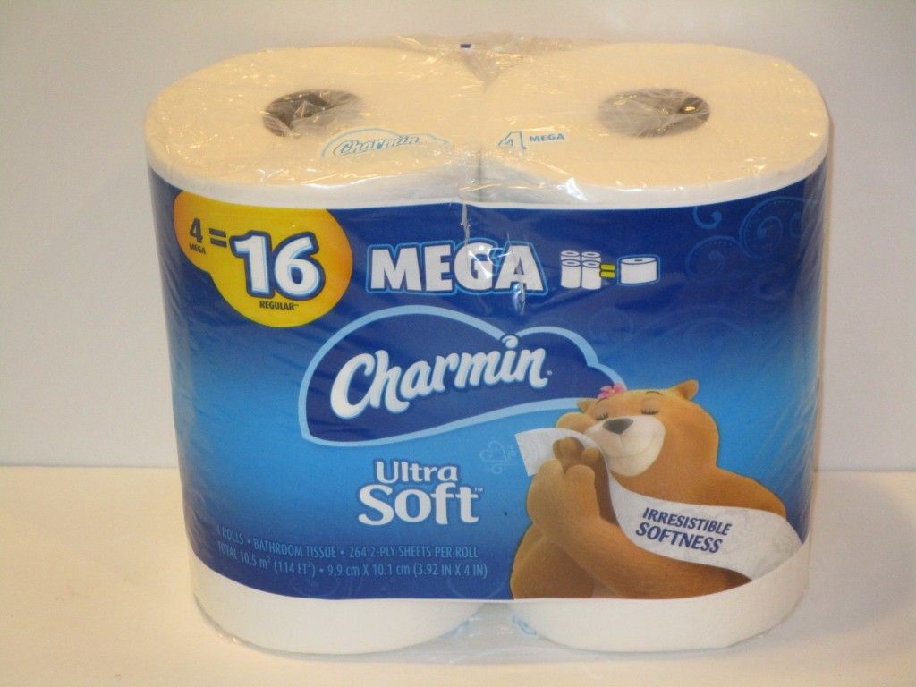 Charmin Ultra Soft Bathroom Tissue 4 MEGA Rolls = 16 Regular Rolls