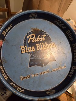 Pabst Blue Ribbon Metal Drink Tray