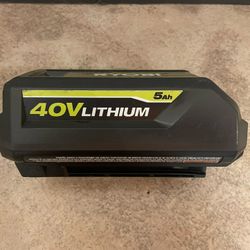 40V Ryobi Battery 5.0