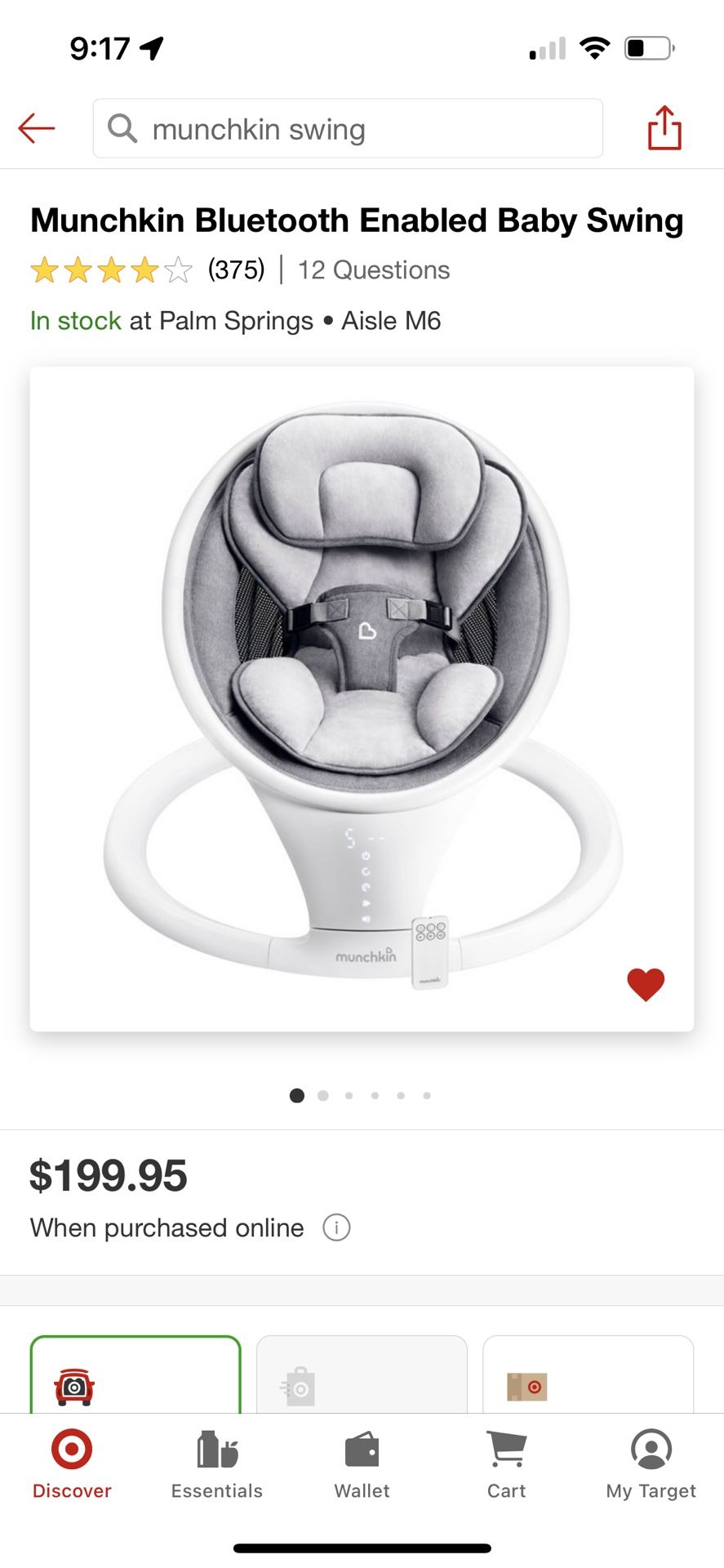 Baby Munchkin Swing