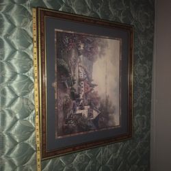 Countryside Picture In Frame With Glass