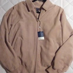 Monterey Club Tan Polyester Men's Golf Jacket