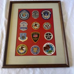 Collectible patches framed vintage
