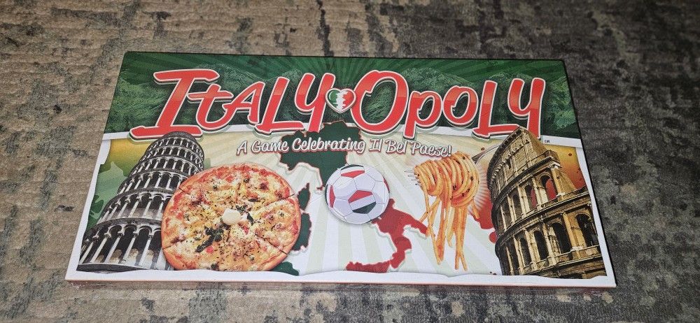 Italy Opoly "A Game Celebrating Il Bel Paese!" Long Board! Brand New & Sealed!!!