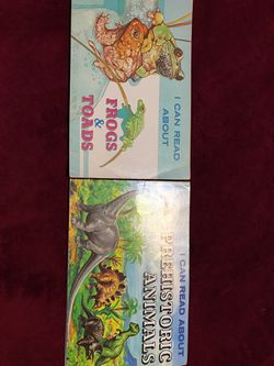 Vintage 1977 Children books frogs dinosaurs