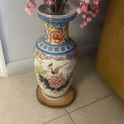 Antique Asian/Oriental ceramic vase / Jarrón antiguo de cerámica Oriente Asiático