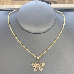 10kt Real Gold Chain 10kt Real Gold Pendant 
