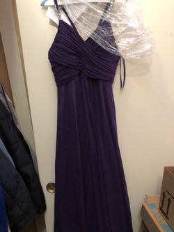 Dark purple down dress