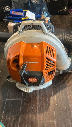 This is a Stihl BR800X Magnum backpack blower featuring a powerful 79.9 cc engine.