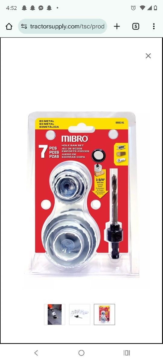 Mibro 7 pcs Hole Saw Set