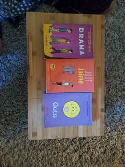 3 Soft Cover Books. Comic Style Text.