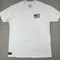 HOWITZER Men's COILED SNAKE Heather Gray Short Sleeve Crew Tee Size XL *Flaws 