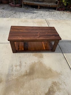 Custom made wooden coffee table
