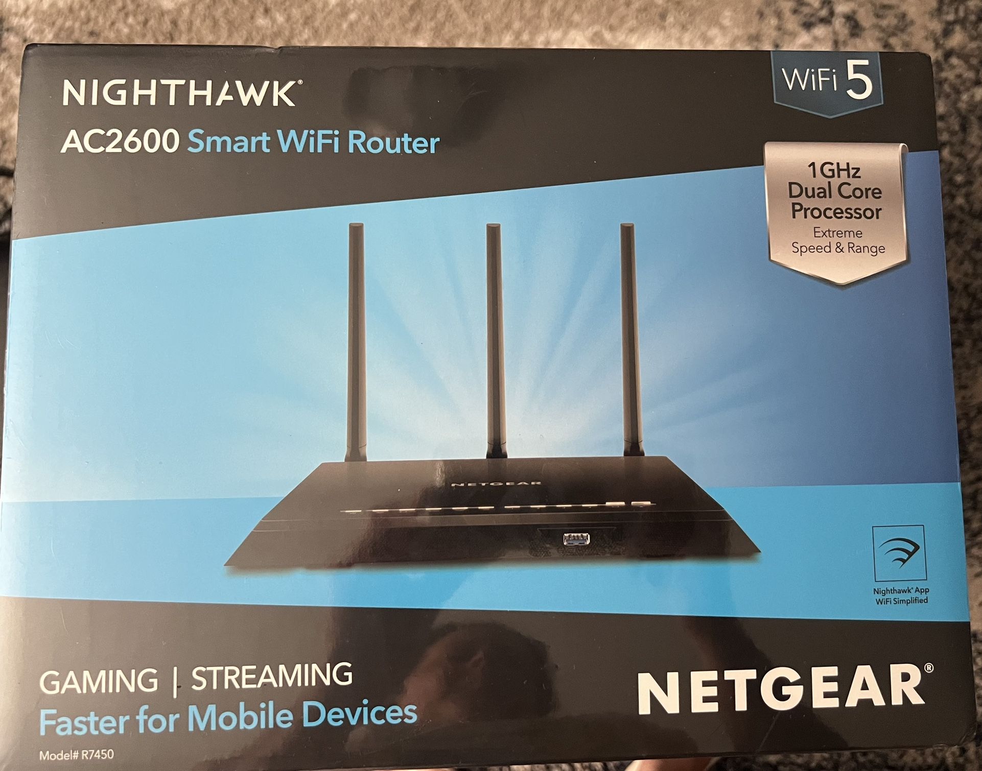 NETGEAR - Nighthawk AC2600 WiFi Router, 2.6Gbps