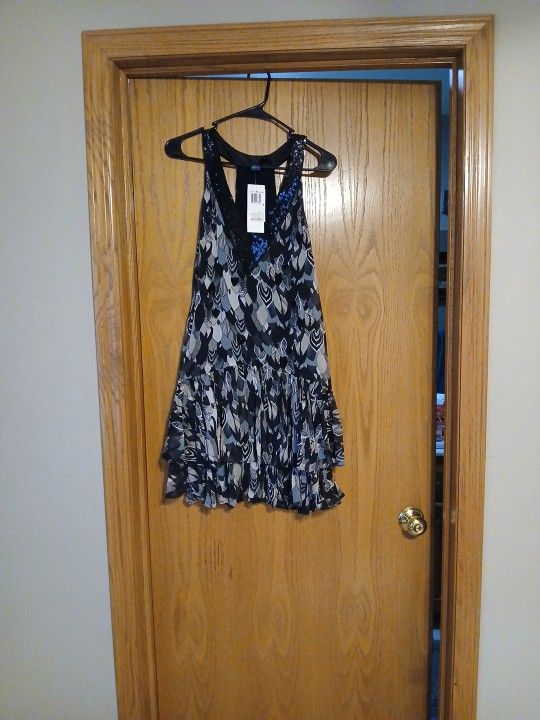 Beautiful Black And Grey Women's Dress