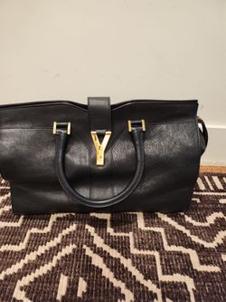 YSL Navy Tote