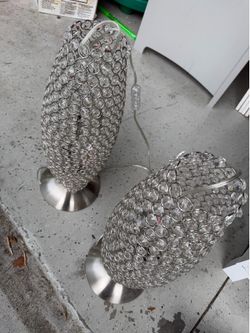 2 Crystal glass lamps