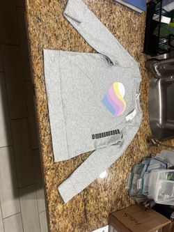 Gray Long Sleeve Graphic Sweatshirt xl