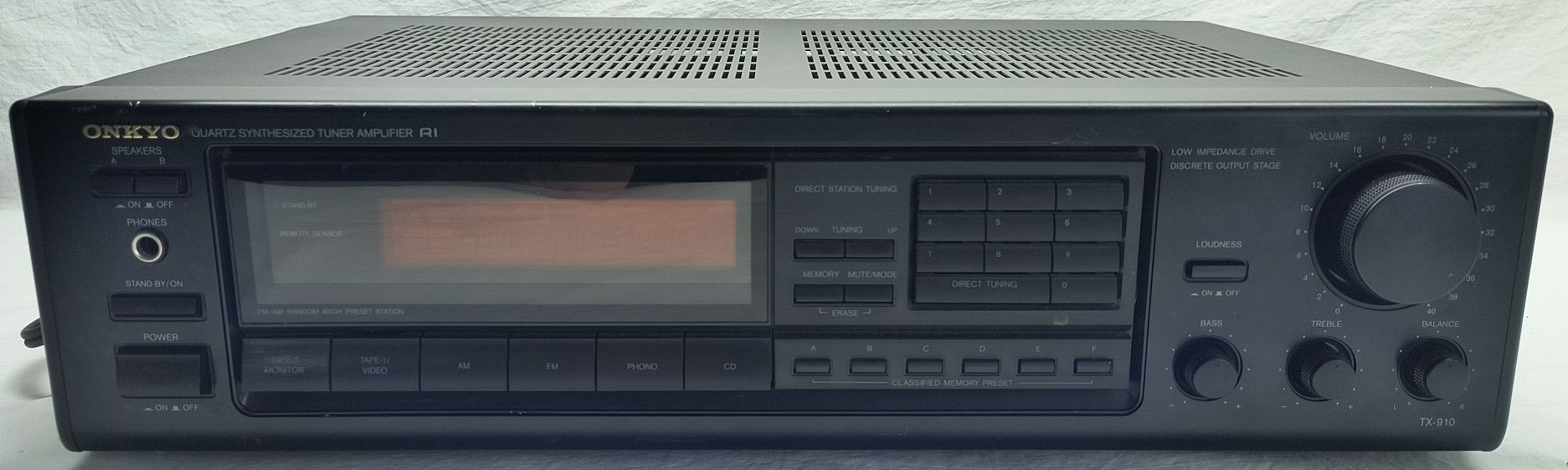Vintage Onkyo TX-910 Tuner Amplifier Receiver