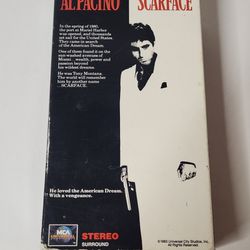 SCARFACE VHS Set 1983. Part 1 & 2 VHS Tapes