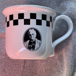 See's Candies Collectible Mug, Candy "Mary See" Coffee Mug Black White Checker