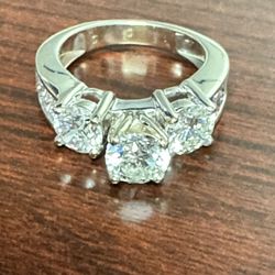 Present Past And Future Diamond Engagement Ring