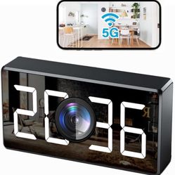 Clock Camera 5G 4K HD Wireless Camera WiFi Nanny Cam for Home Indoor Security with Motion Detection and Night Vision【Upgraded】