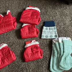 lot of dog sweaters and jackets 11 total all for $40