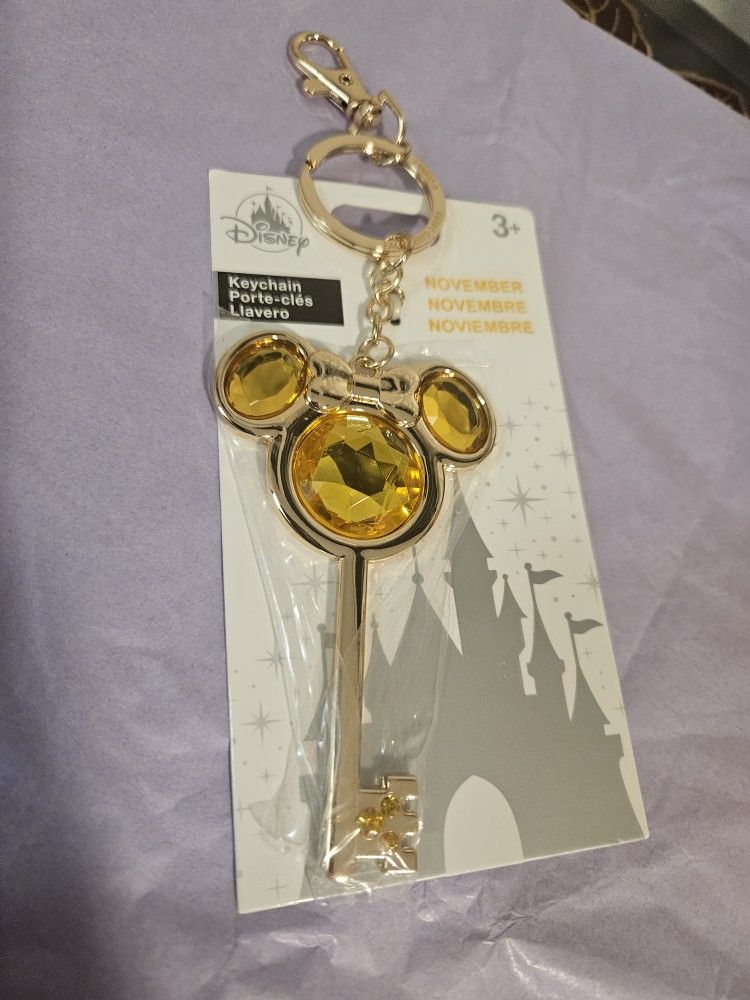 Minnie Mouse Birthstone November Keychain