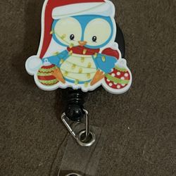 Holiday Owl Badge Reel