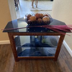 Wood And Glass Tv Stand