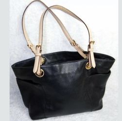 MICHAEL KORS Jet Set Travel EW Pebble Leather Tote Purse