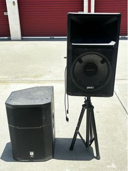 Gemini GSP-L2200 Powered Speaker + JBL PRX415M Speaker