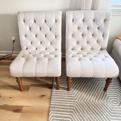 Ashley Furniture Tufted Nailhead Trim Accent Chairs Set of 2