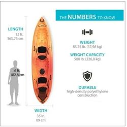 Lifetime Spitfire 12T Tandem Kayak (Paddles Included)