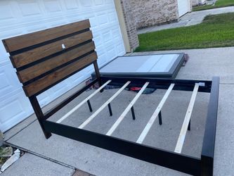 Serta Queen Adjustable Electric Bed Base plus Complete Wood Bed Frame – Works Great.