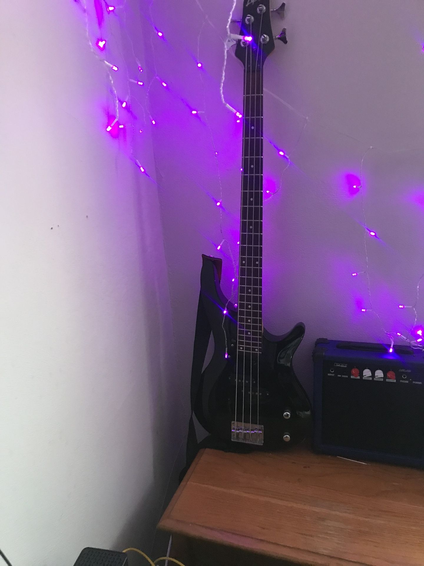 Bass Guitar And Amp