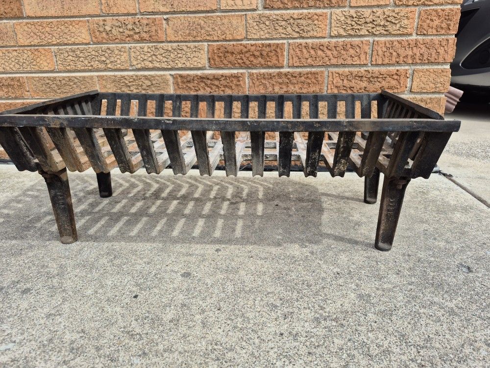 Vintage Cast Iron Fireplace Log Holder