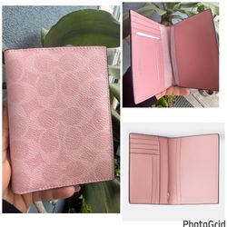 Coach powder pink passport holder new $110 cash or Zelle