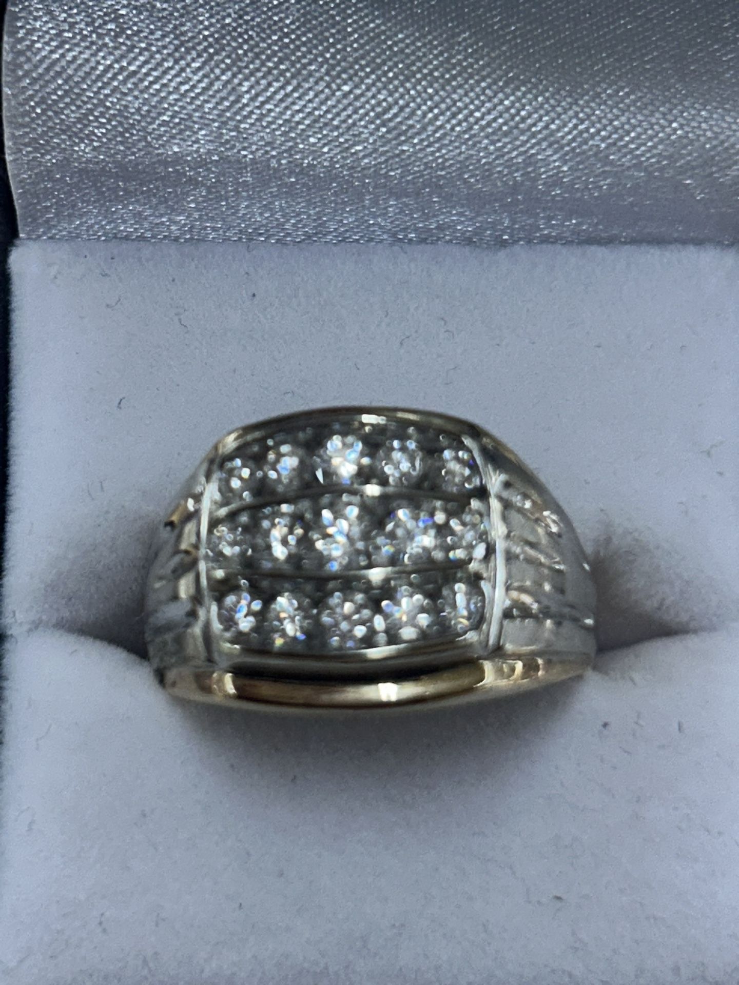 Mens White Gold Ring