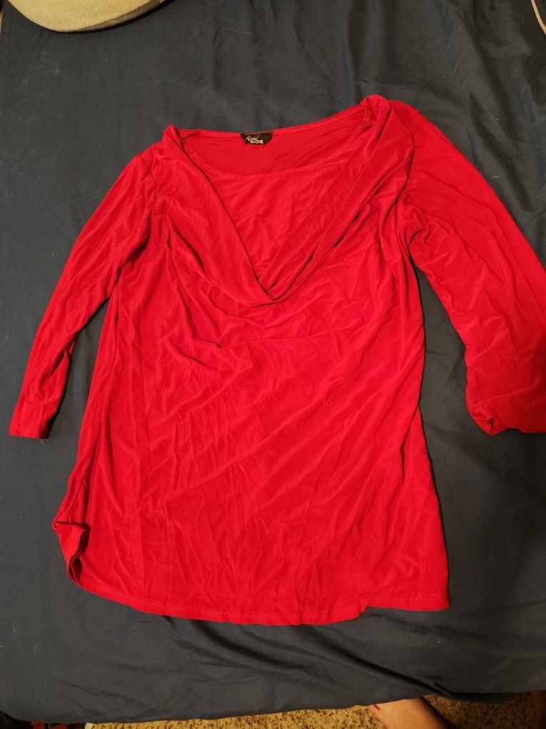 Red Blouse Shirt