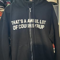 Cough Syrup Zip Up Hoodie Size Large Men’s 