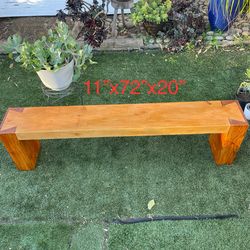 Solid wooden bench with dovetail